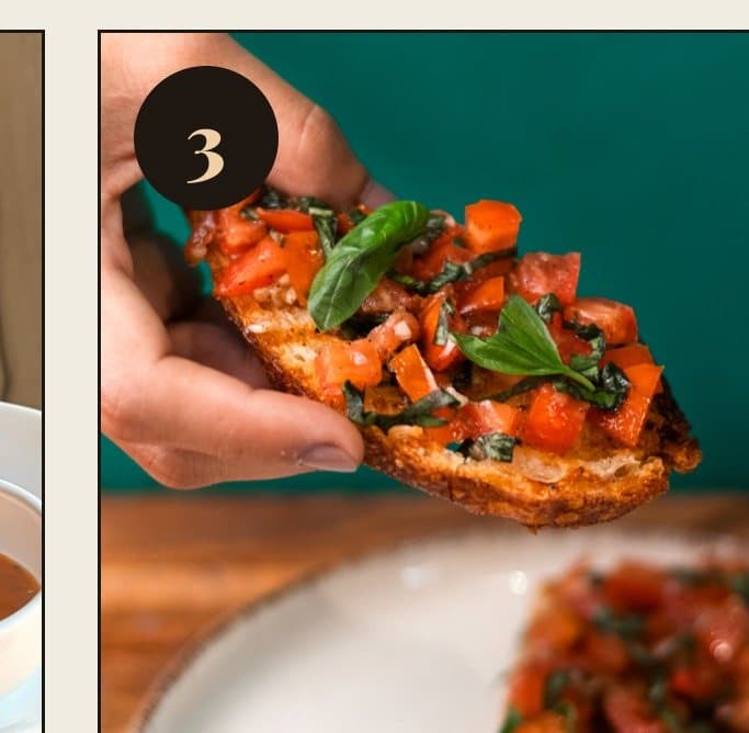 The Italian Job — Tomato & Balsamic Bruschetta with an Espresso Tonic