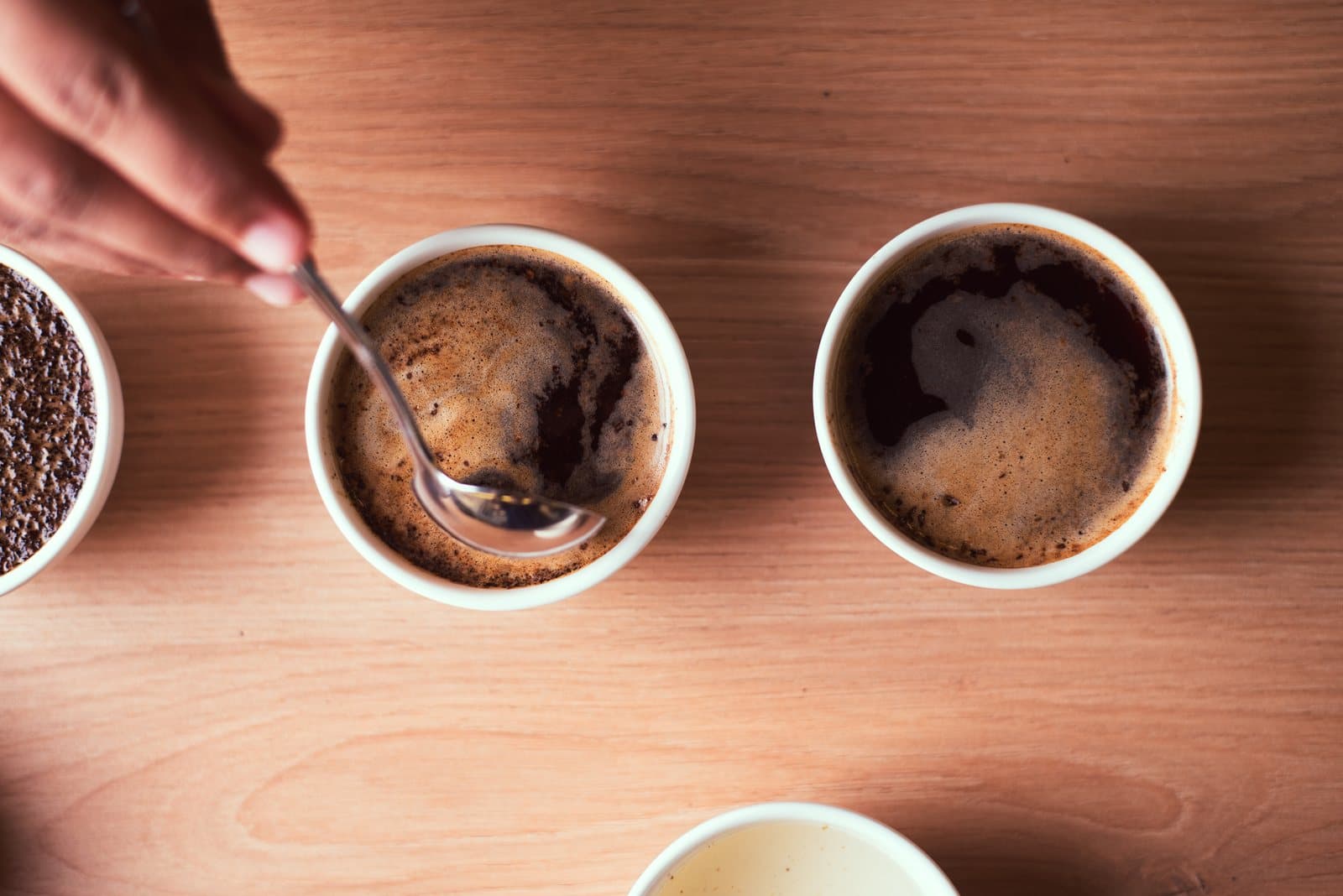 Cupping session — every batch gets tasted before it earns a place on the menu.